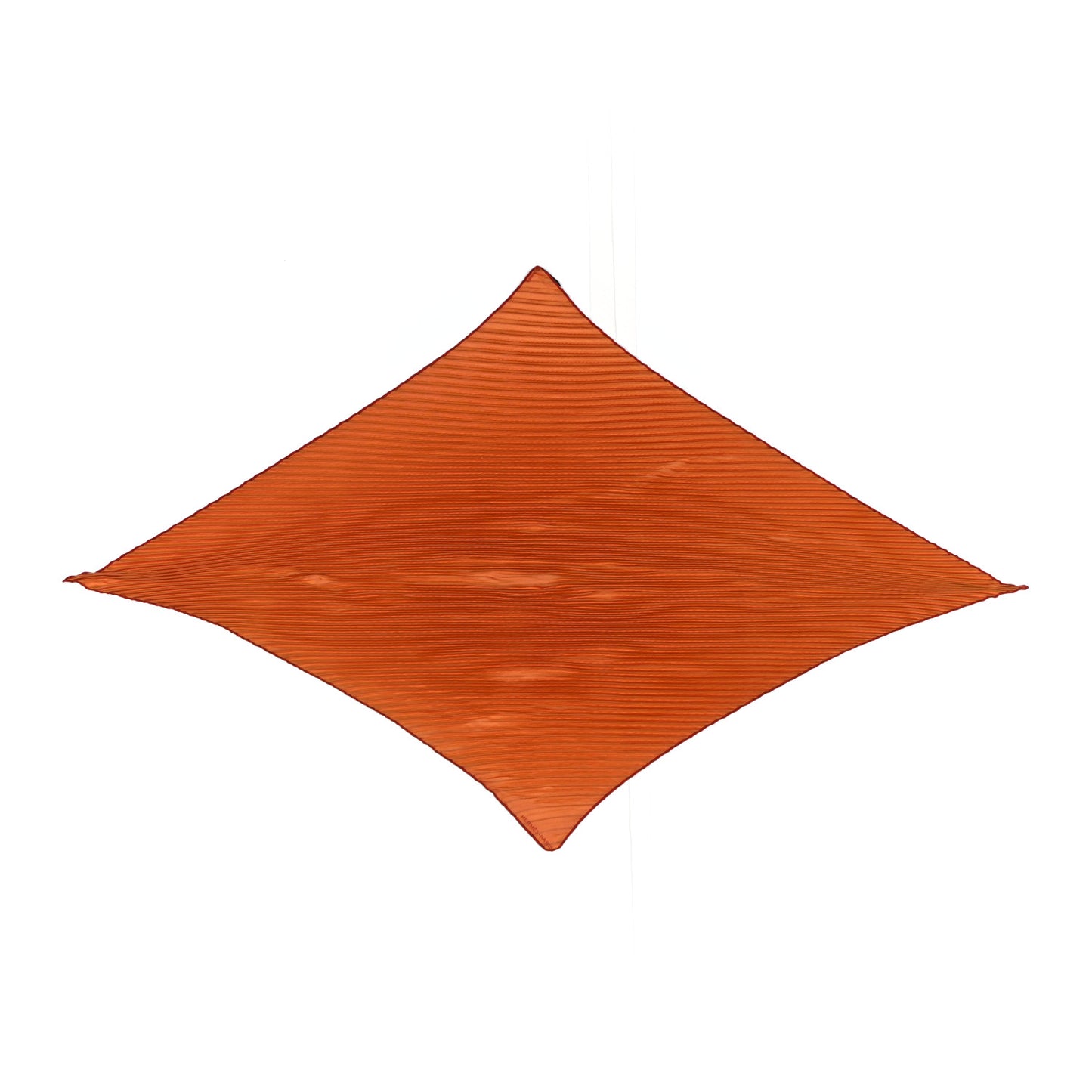 Silk Plisse Scarf Orange Multicolor