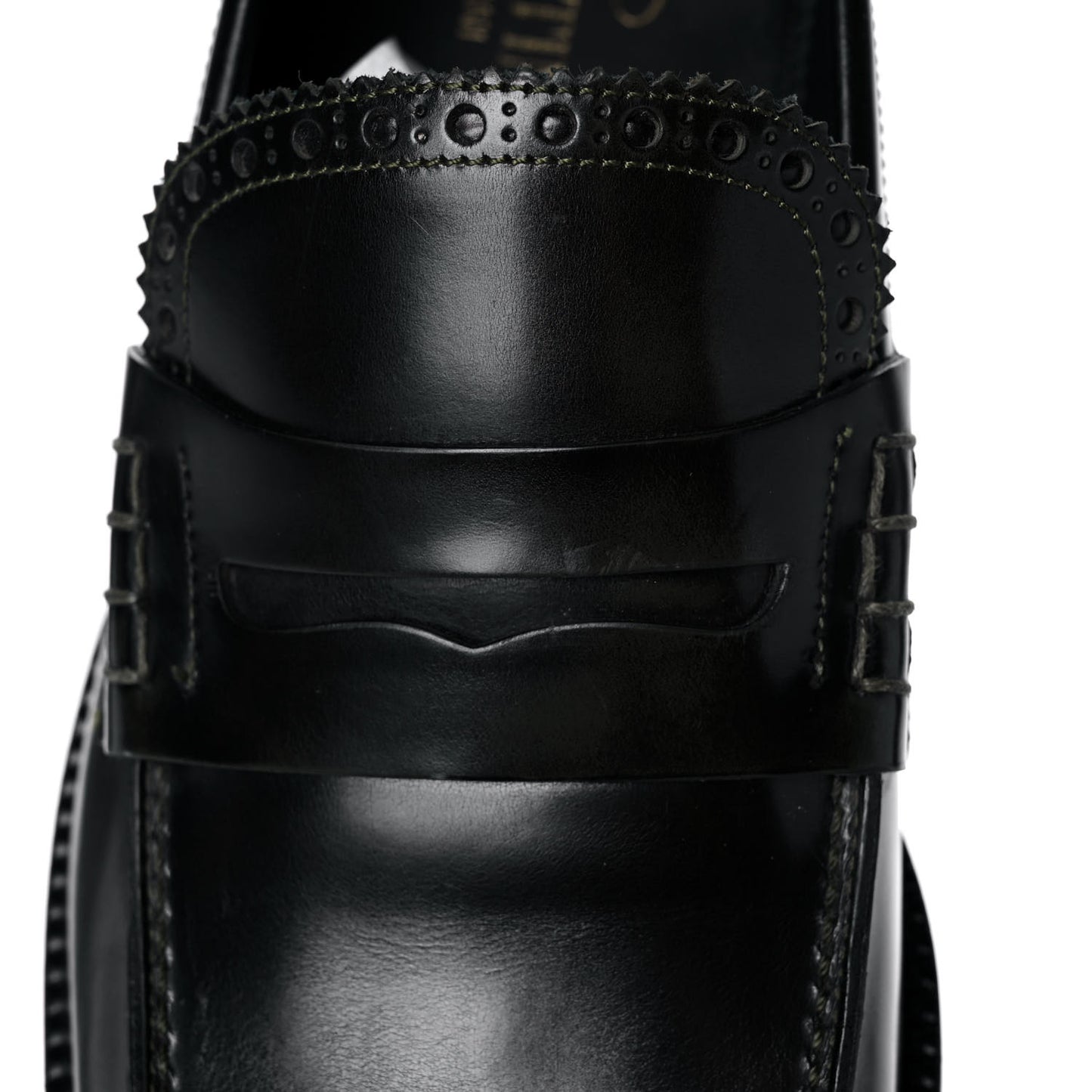 Calfskin Rockstud Loafers 40 Black