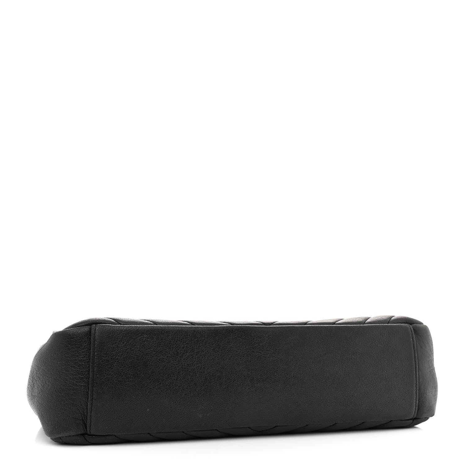 Saint Laurent Sheepskin Matelasse Chevron Monogram Large College Satchel Black 4 of 16