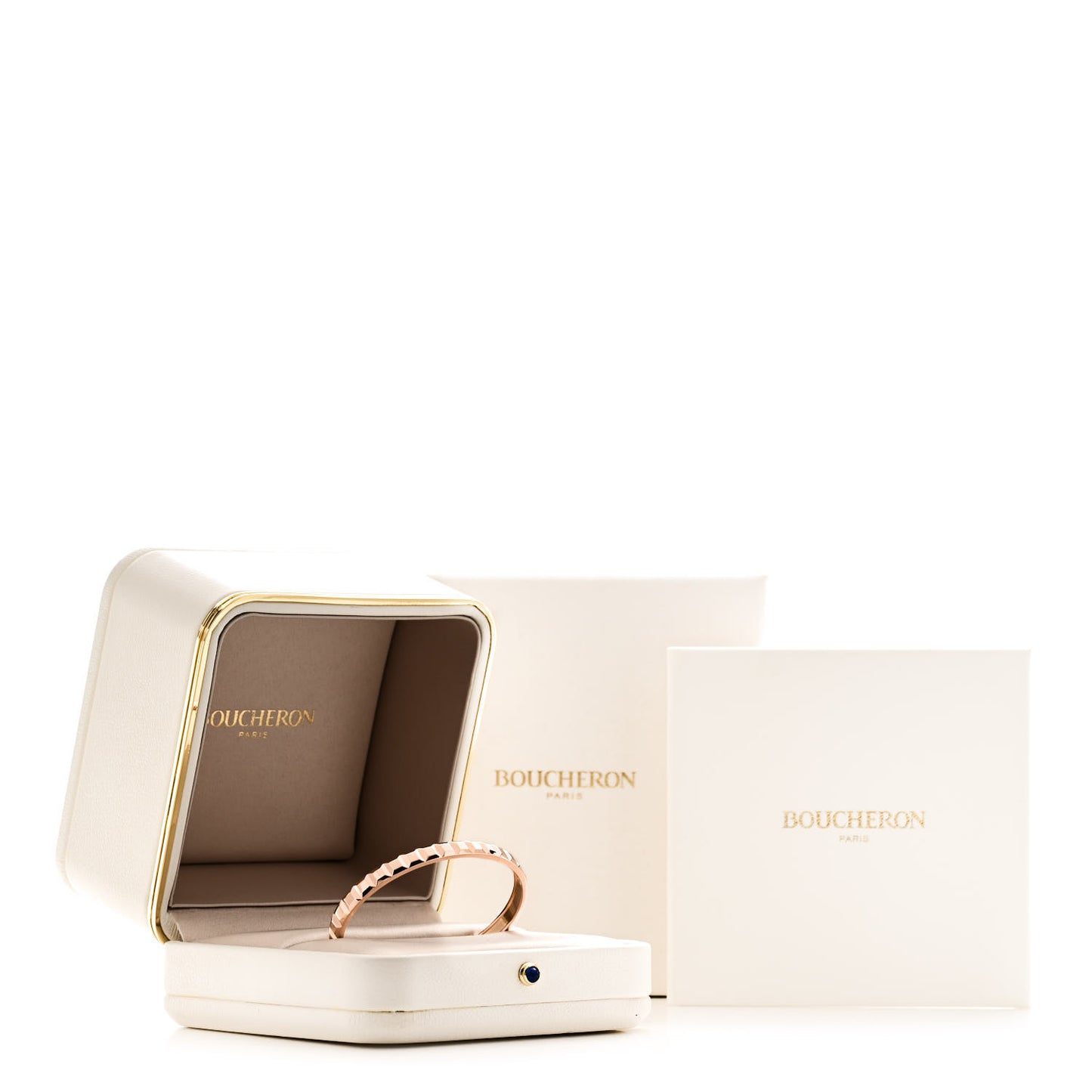 18K Pink Gold Quatre Clou de Paris Bangle Bracelet 16