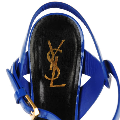 Saint Laurent Patent Tribute 75 Platform Sandals 41 Blue Marjorelle 6 of 8