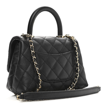 Chanel Caviar Quilted Extra Mini Coco Handle Flap Black 3 of 11