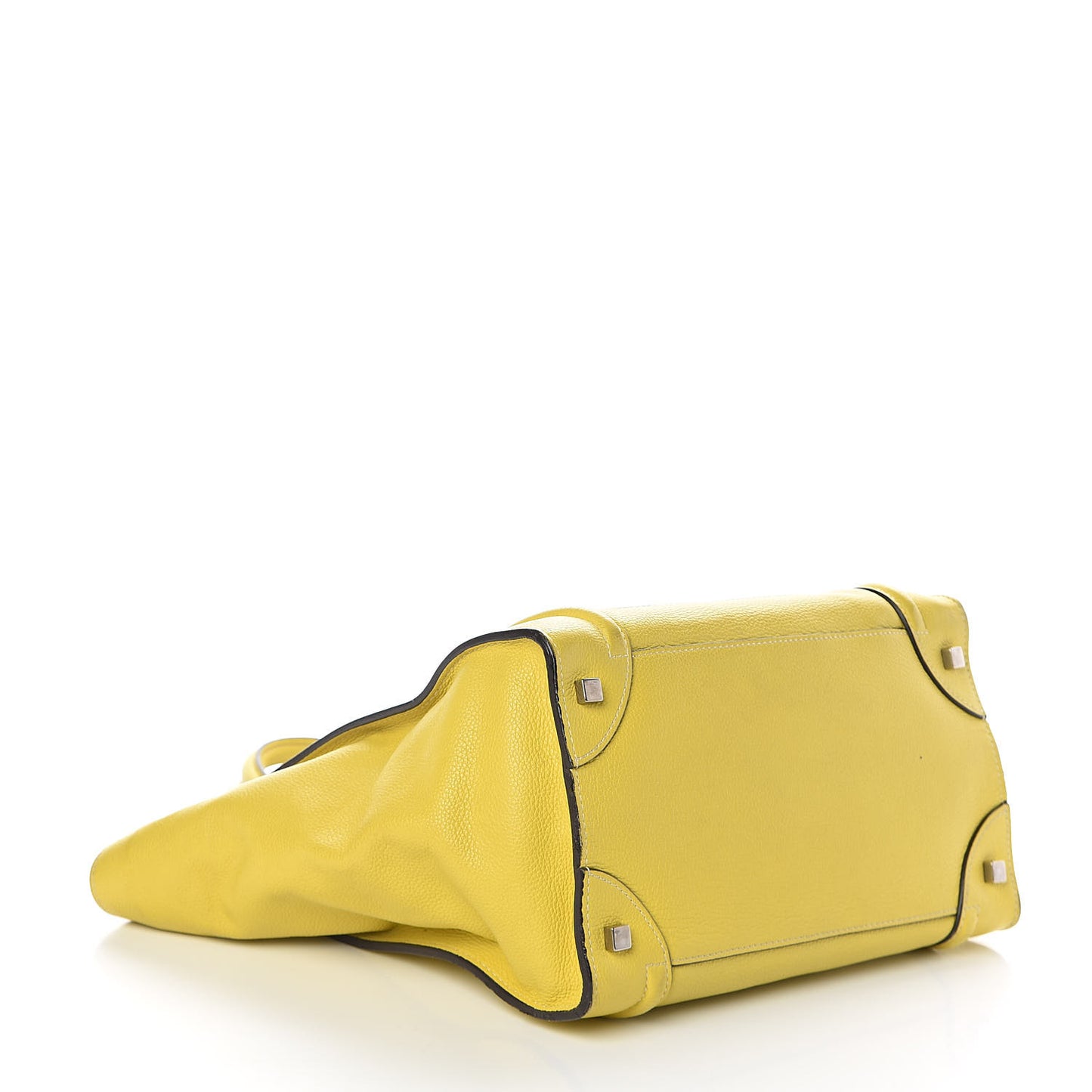 Drummed Calfskin Mini Luggage Chartreuse