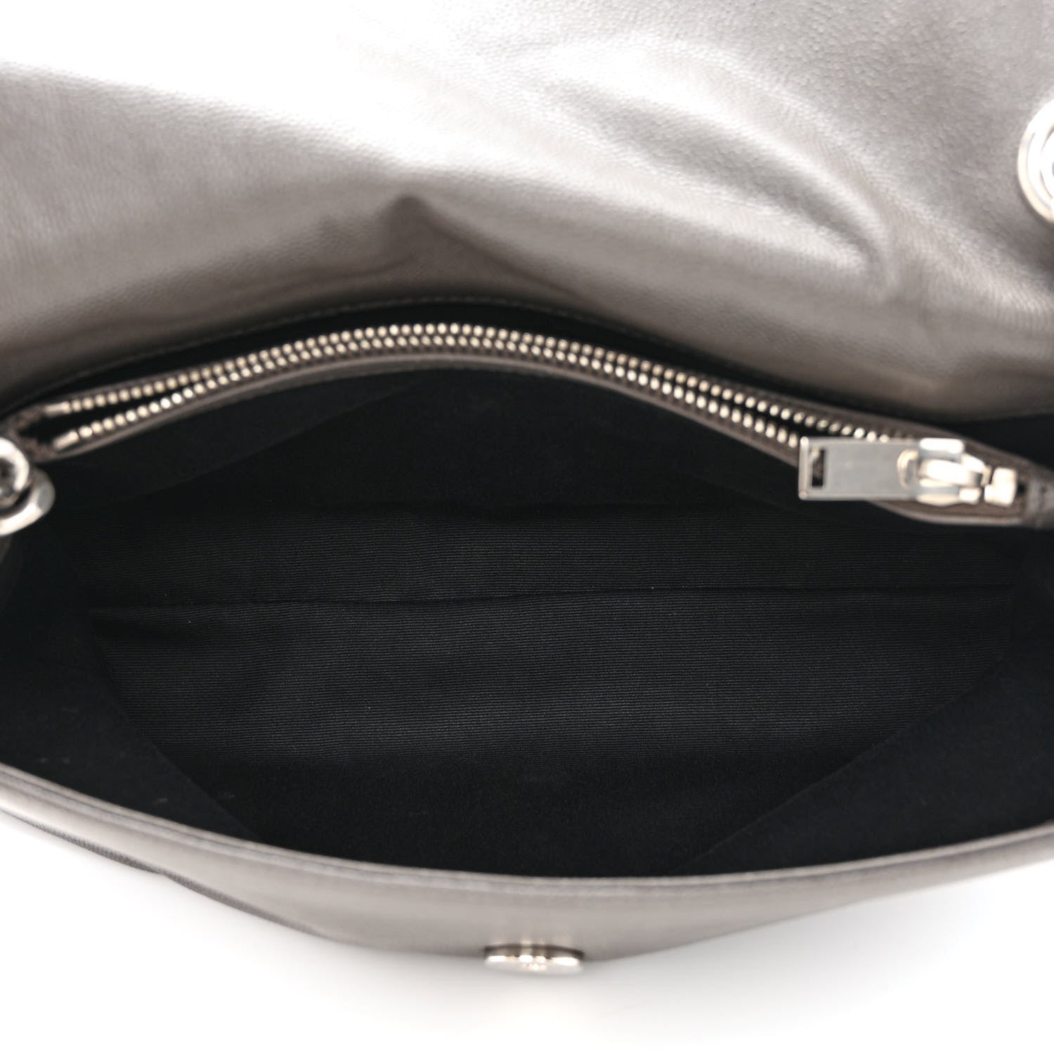 Saint Laurent Grain De Poudre Medium West Hollywood Monogram Fold-Over Earth 5 of 10