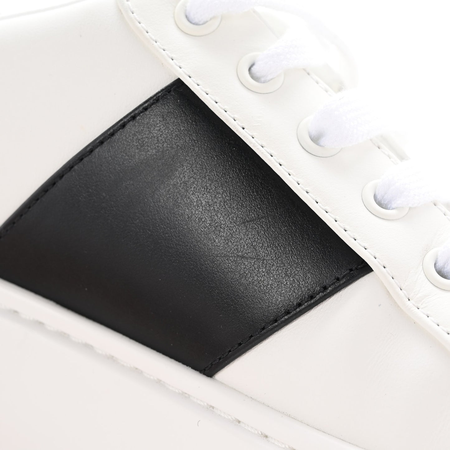 Vitello Soft Logo 45mm Platform Sneakers 39 White Black
