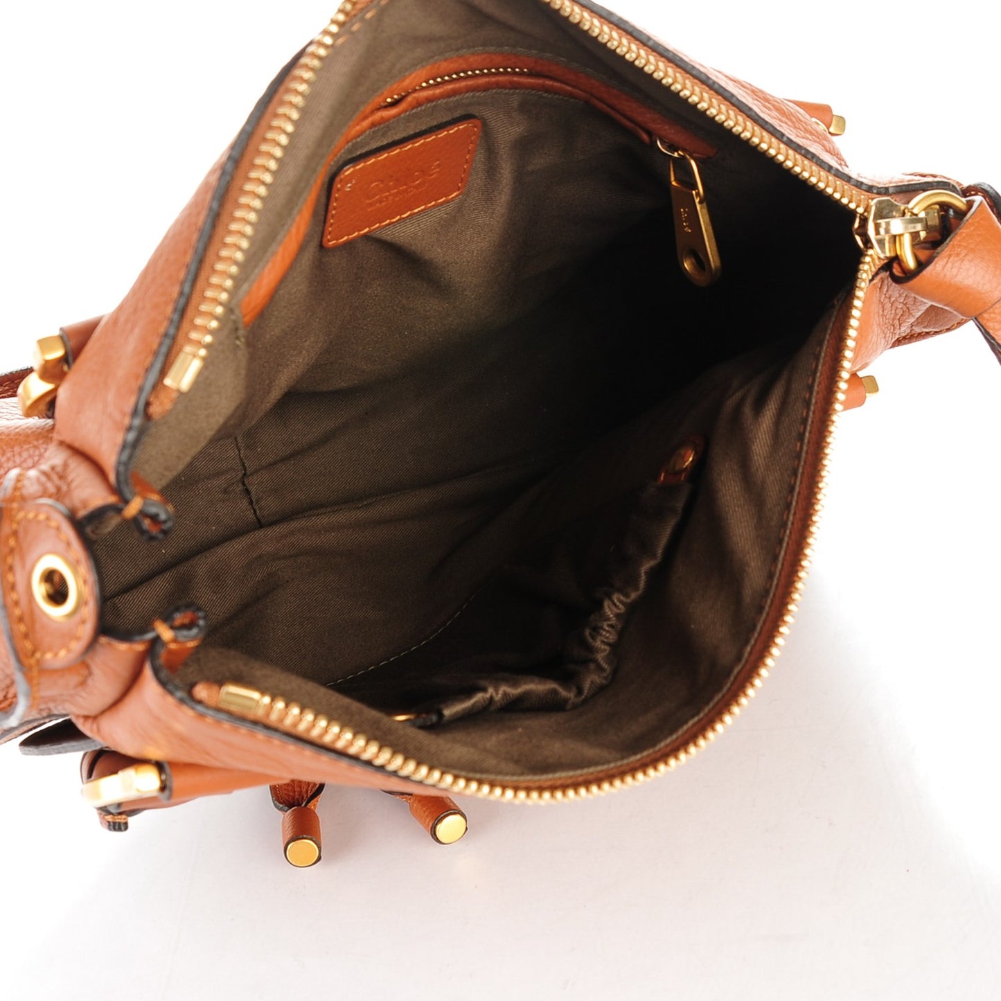 Calfskin Medium Marcie Satchel Tan