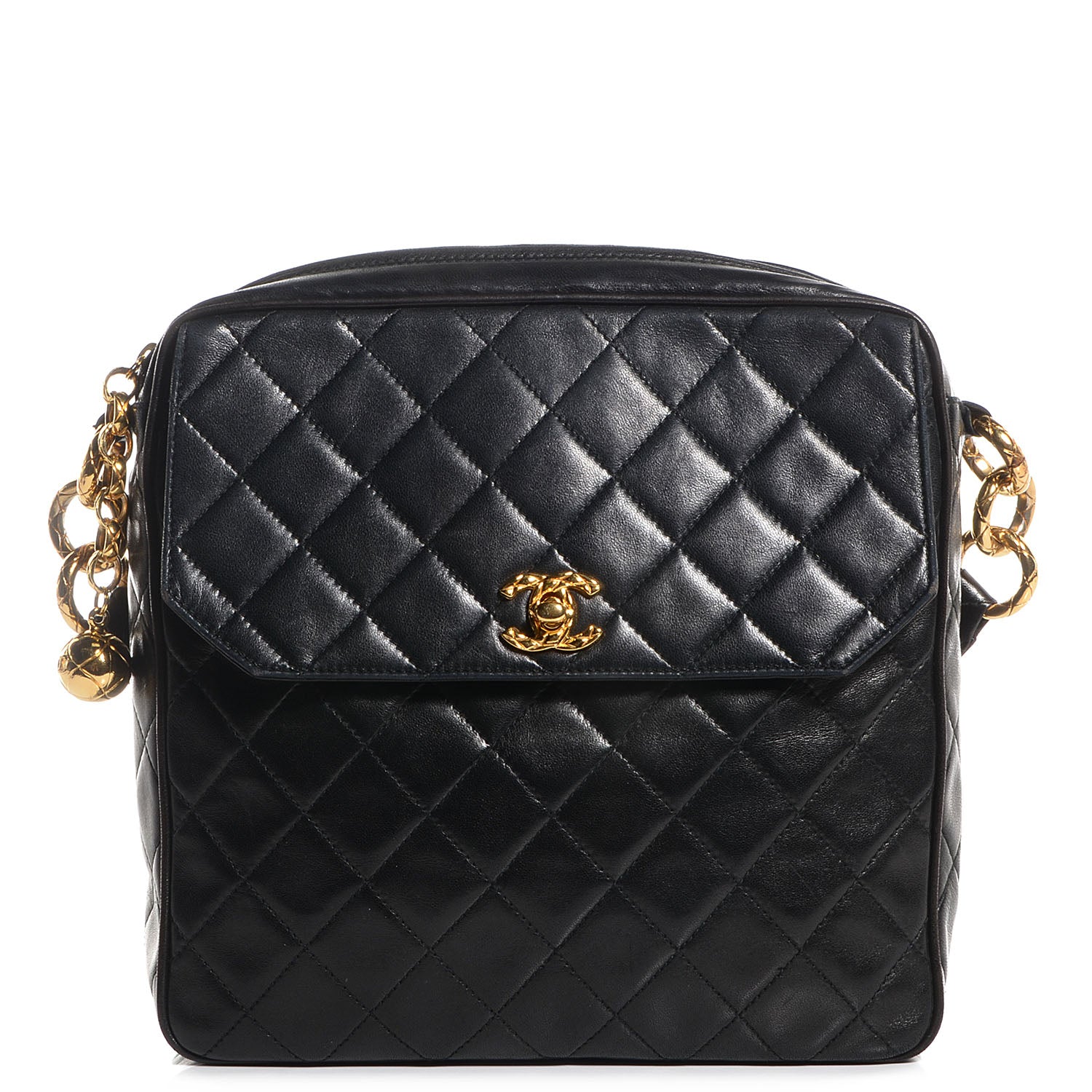 Chanel Lambskin Quilted Shoulder Bag Black 1 of 9