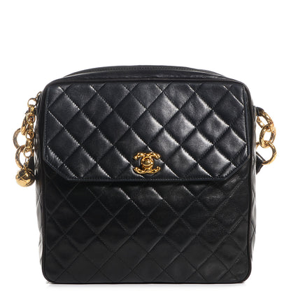 Chanel Lambskin Quilted Shoulder Bag Black 1 of 9
