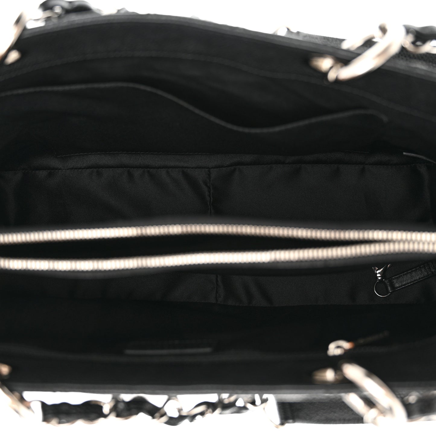 Caviar Quilted Grand Shopping Tote GST Black