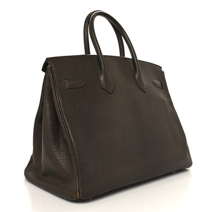 Hermes Chevre de Coromandel Birkin 35 Vert Bronze 3 of 17
