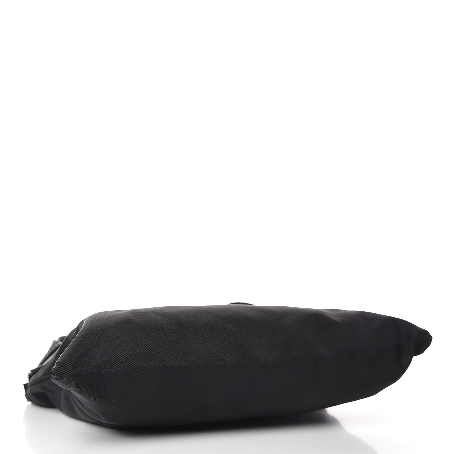 Nylon Flat Messenger Bag Black