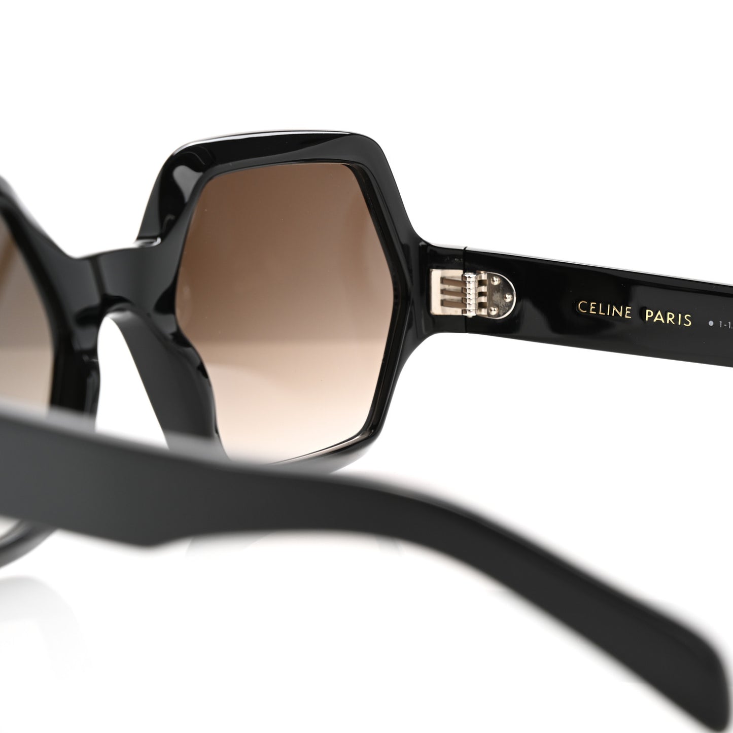 Acetate Octagon Polarized Sunglasses CL40131 Black
