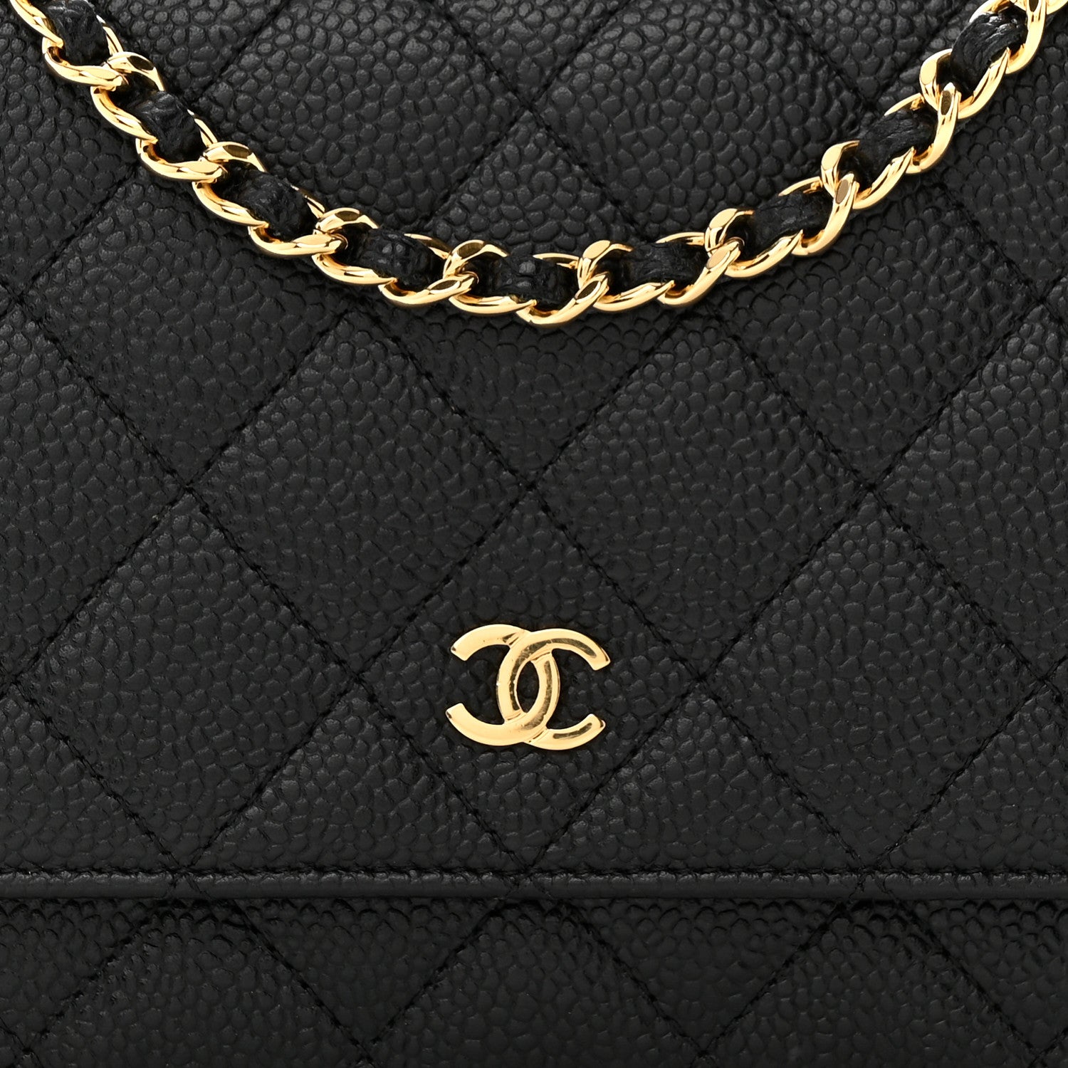Chanel Caviar Quilted Wallet on Chain WOC Black 9 of 12