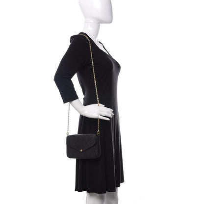 Louis Vuitton Empreinte Pochette Felicie Chain Wallet Black 2 of 14