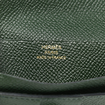 Hermes Epsom Bearn Gusset Wallet Vert Anglais 6 of 8