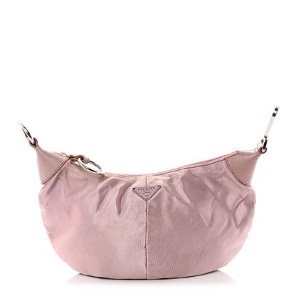 Prada Satin Saffiano Hobo Bag Pink 1 of 9