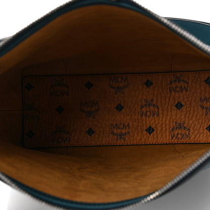 MCM Calfskin Ottomar Monogram Medium Klara Hobo Teal 5 of 8