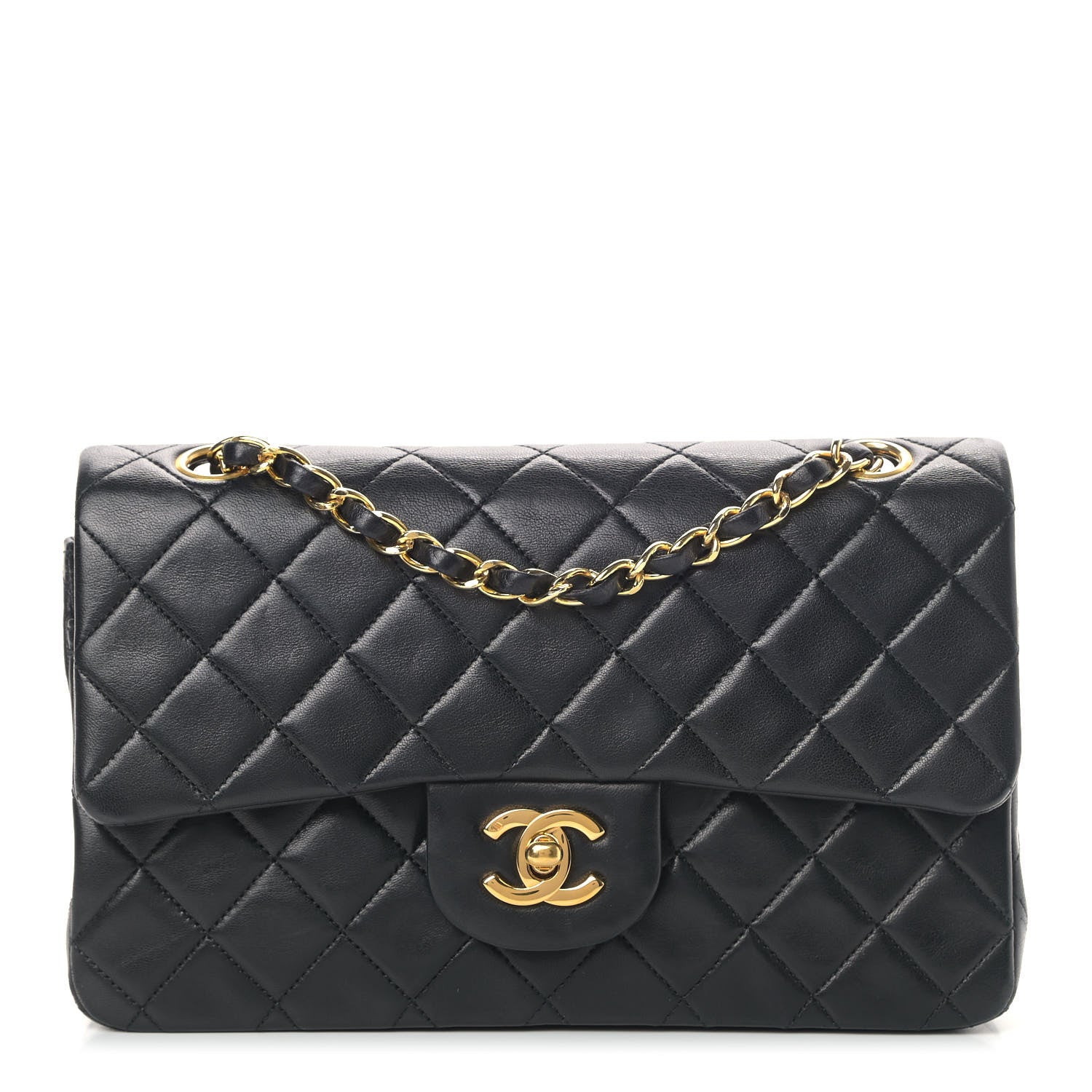 Chanel Lambskin Quilted Small Double Flap Black 1 of 12