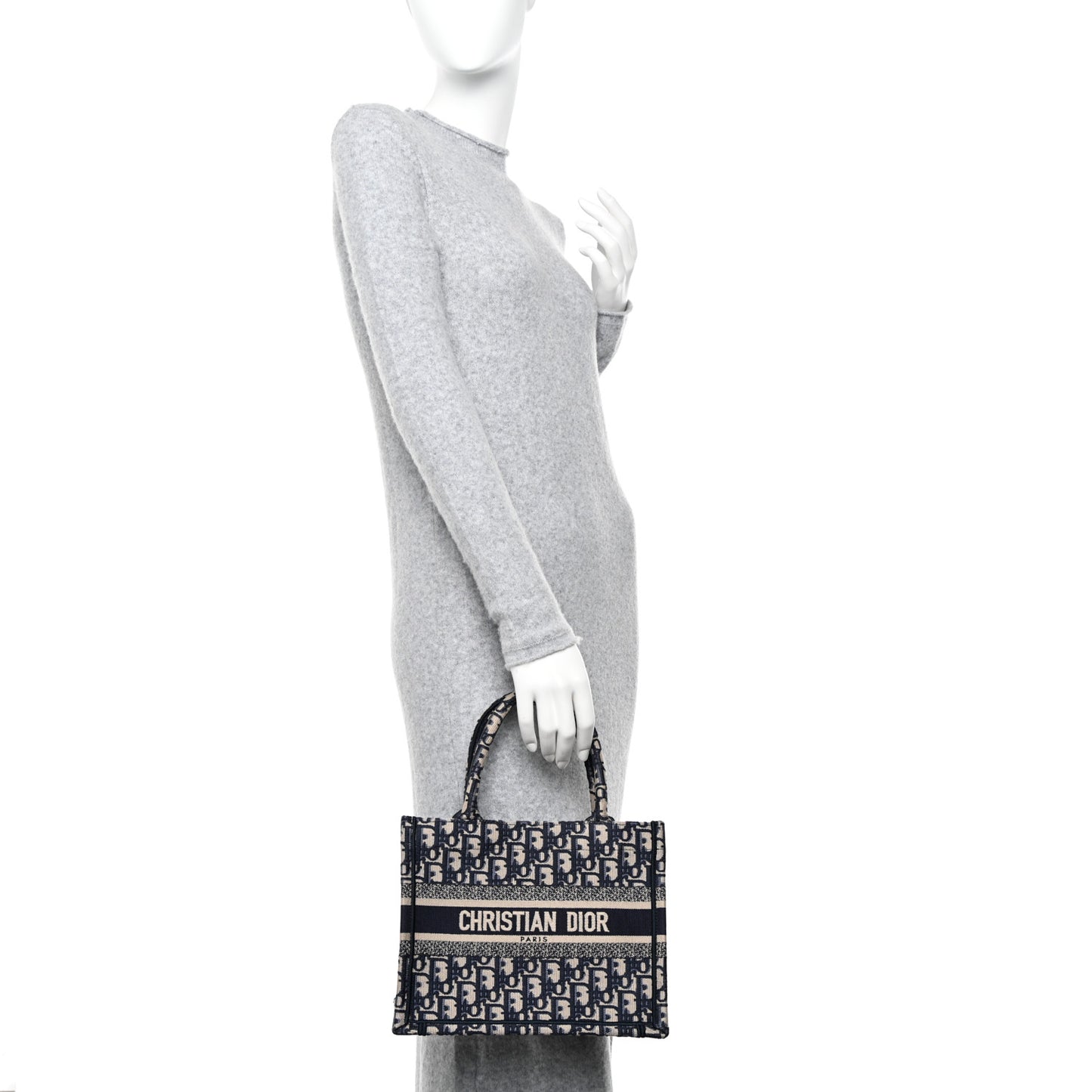 Oblique Small Book Tote Blue Multicolor