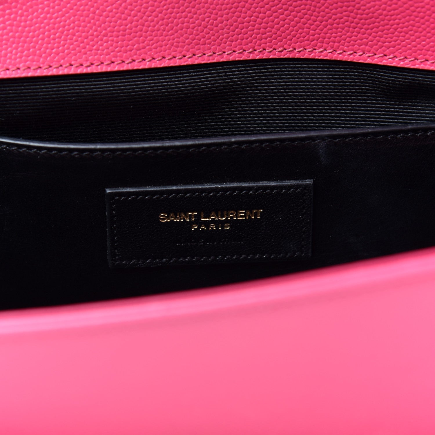 Saint Laurent Grain De Poudre Classic Monogram Kate Clutch Lipstick Fuchsia 6 of 9