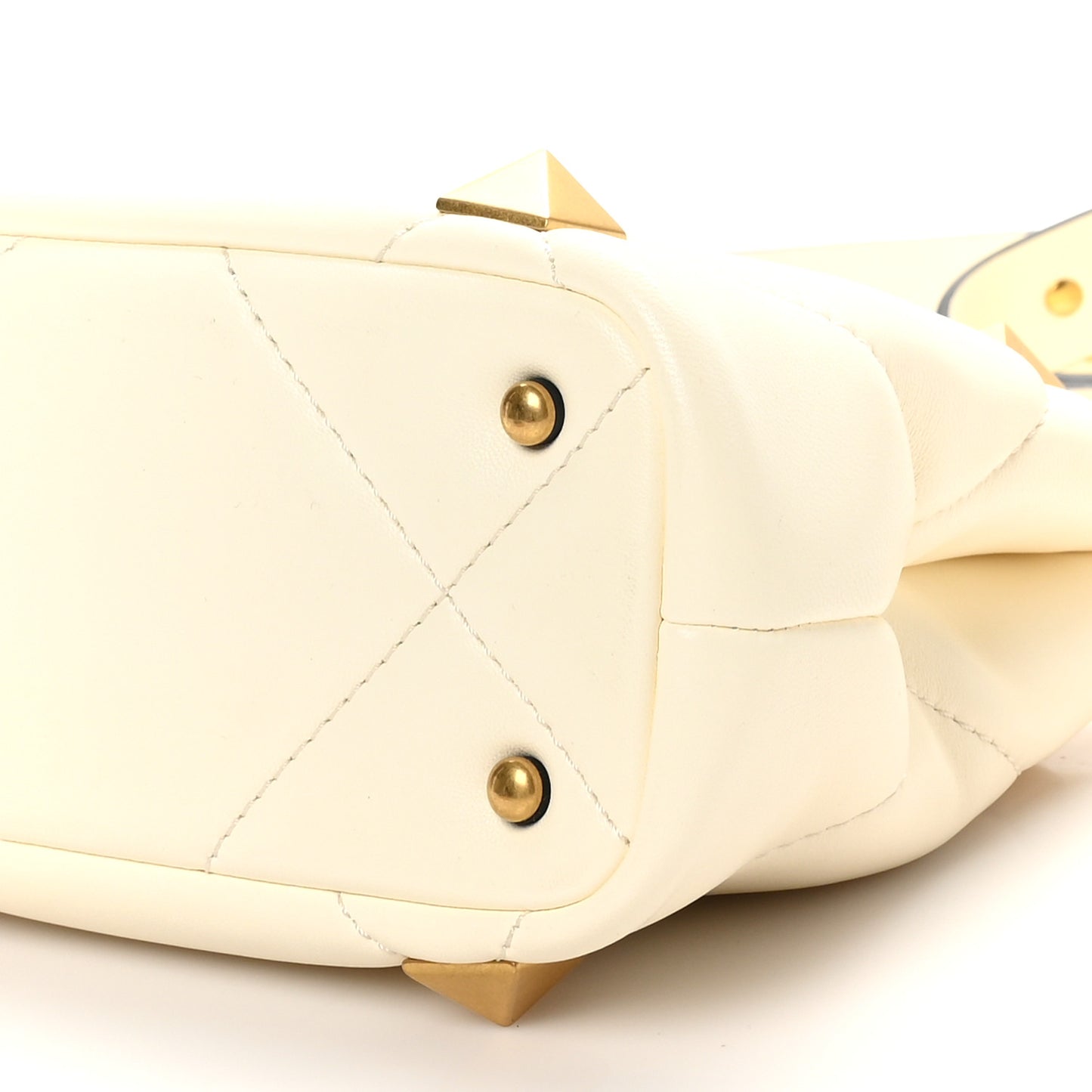 Nappa Mini Roman Stud The Handle Bag Ivory