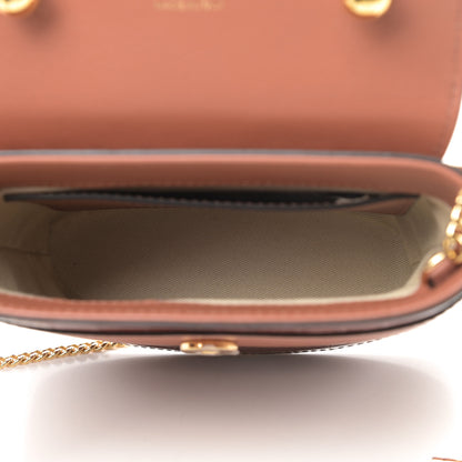 Chloe Calfskin Crocodile Embossed Small Aby Lock Chestnut Brown 5 of 10