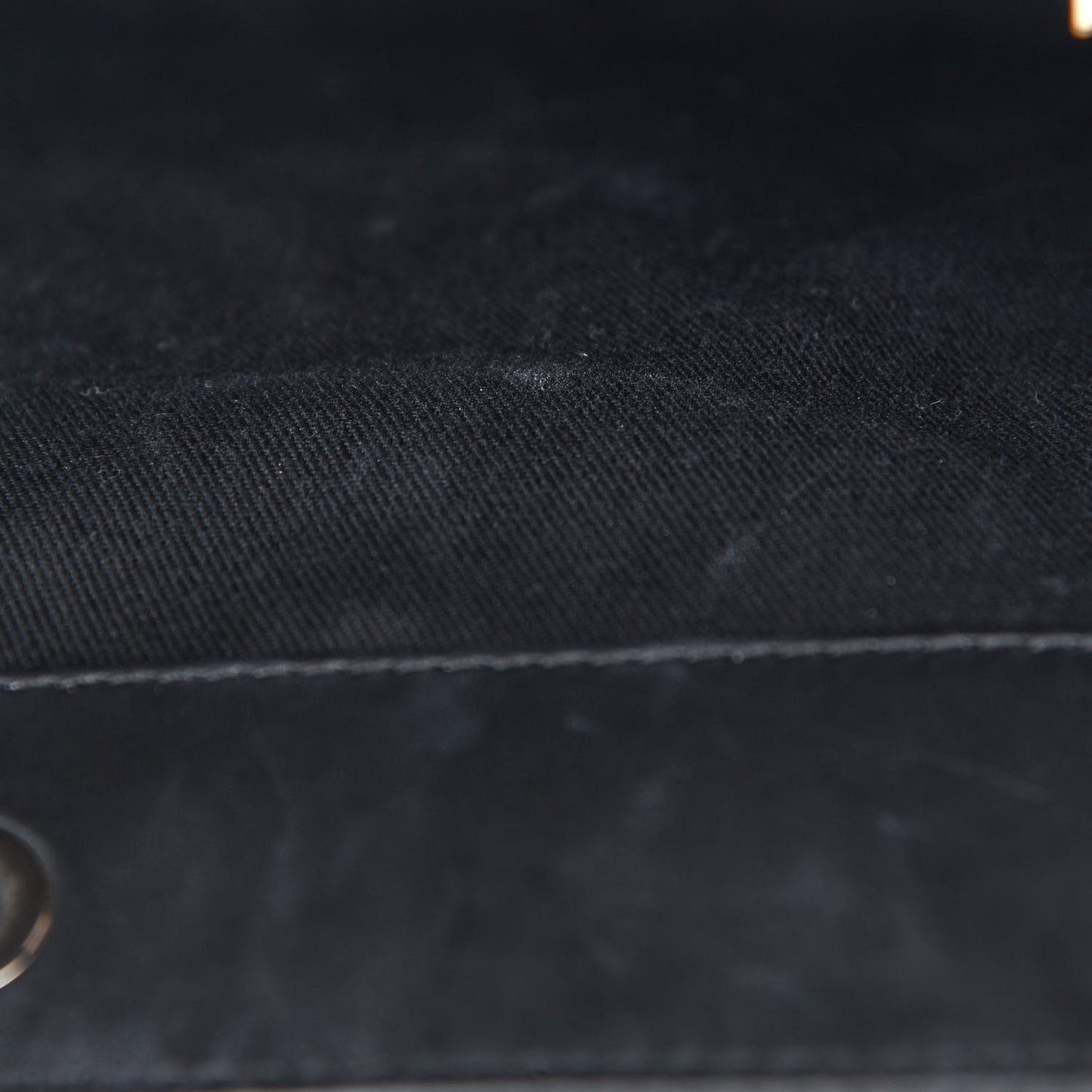 Patent Quilted Timeless CC Shopping Tote Black