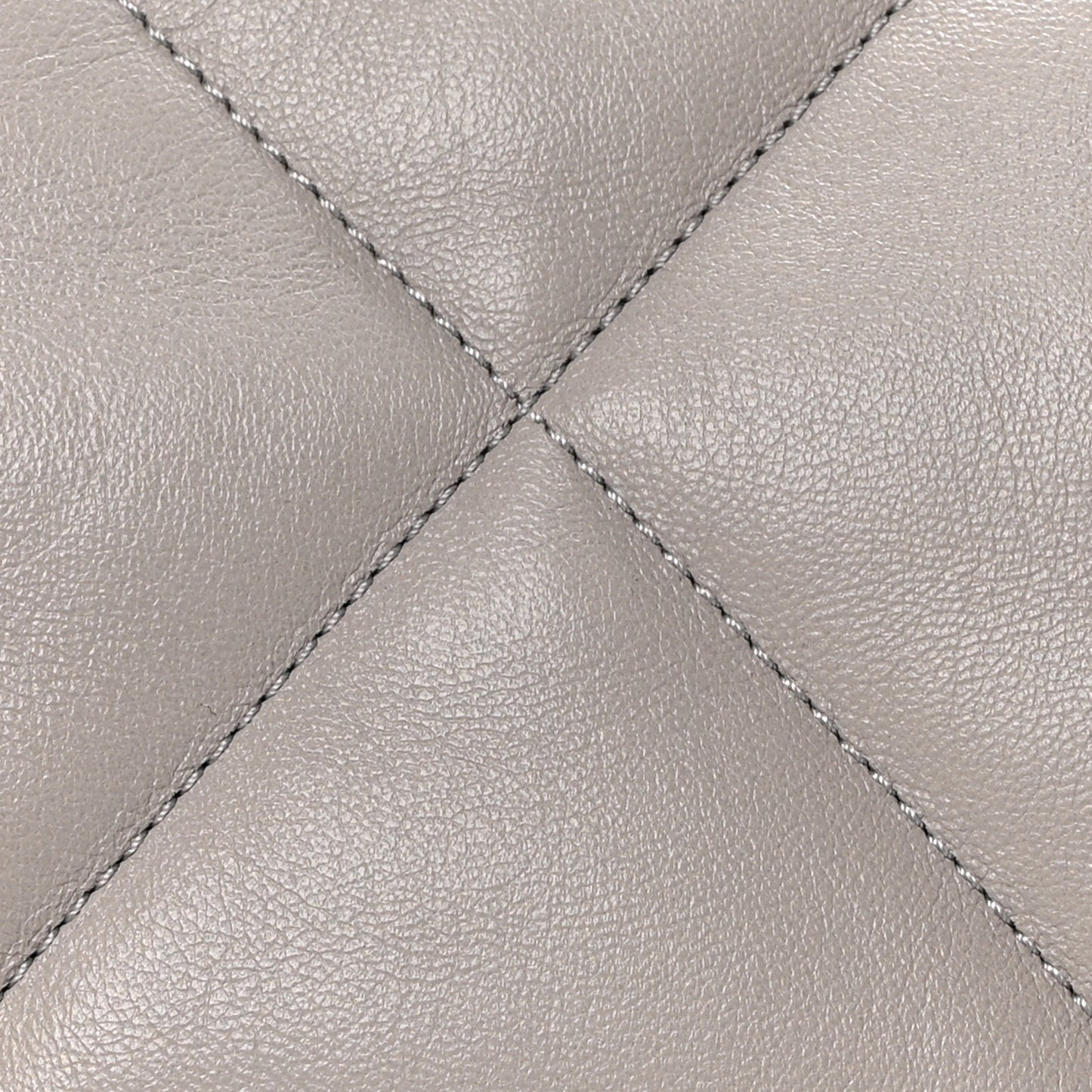 Lambskin Quilted Chanel 19 Shopping Bag Grey