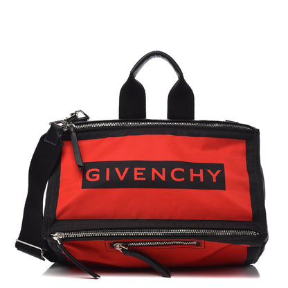 Givenchy Nylon Large Ice Cooler Pandora Messenger Black Red 1 of 11