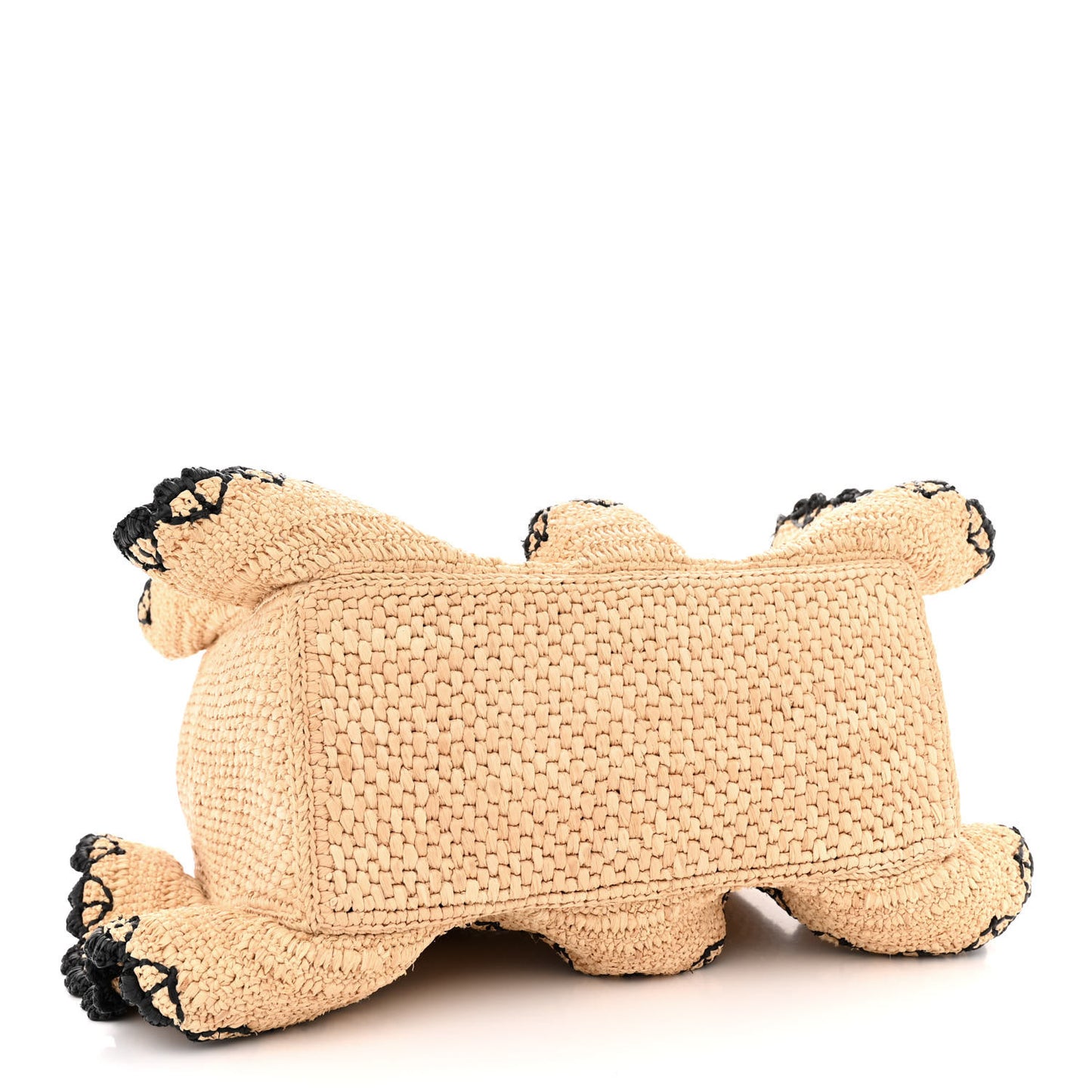 Raffia Calfskin Balloon Ruffles Bucket Bag Natural TanRaffia Small Paula's Ibiza Logo Tote Natural Black