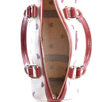 Gucci GG Plus Monogram Hearts Small Joy Boston White Red 5 of 7