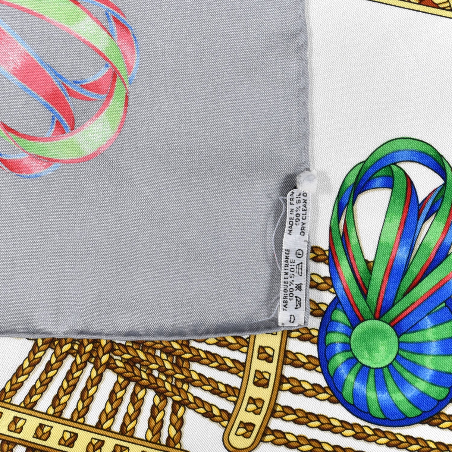 Hermes Silk Les Rubans Du Cheval Scarf 90 4 of 4