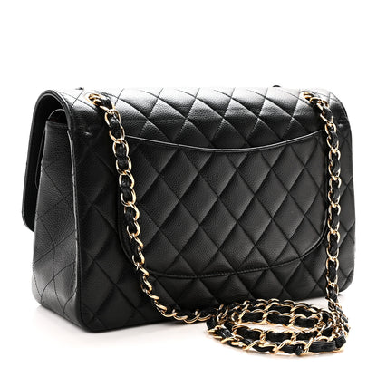 Chanel Caviar Quilted Jumbo Double Flap Black 3 of 10