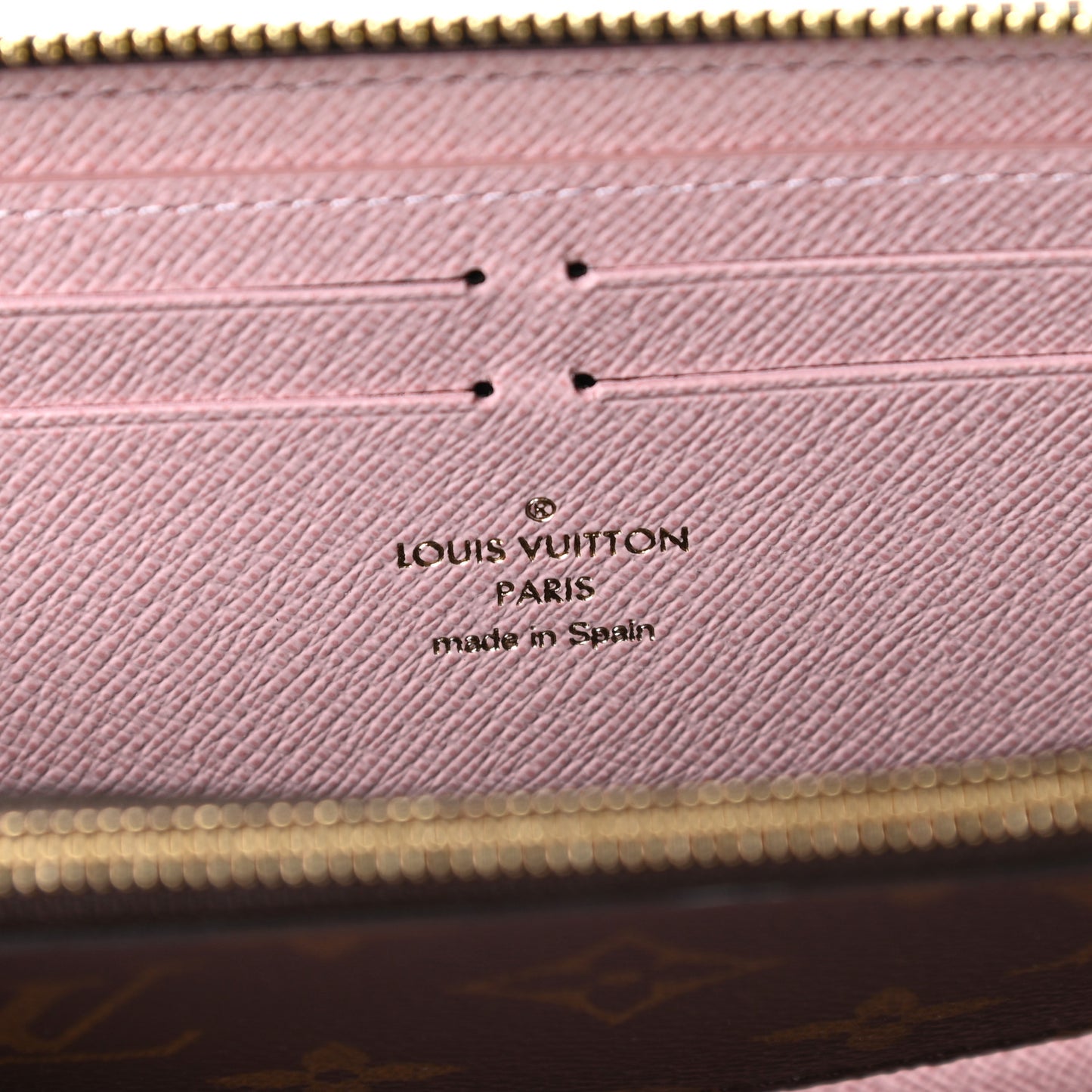 Monogram Clemence Wallet Rose Ballerine