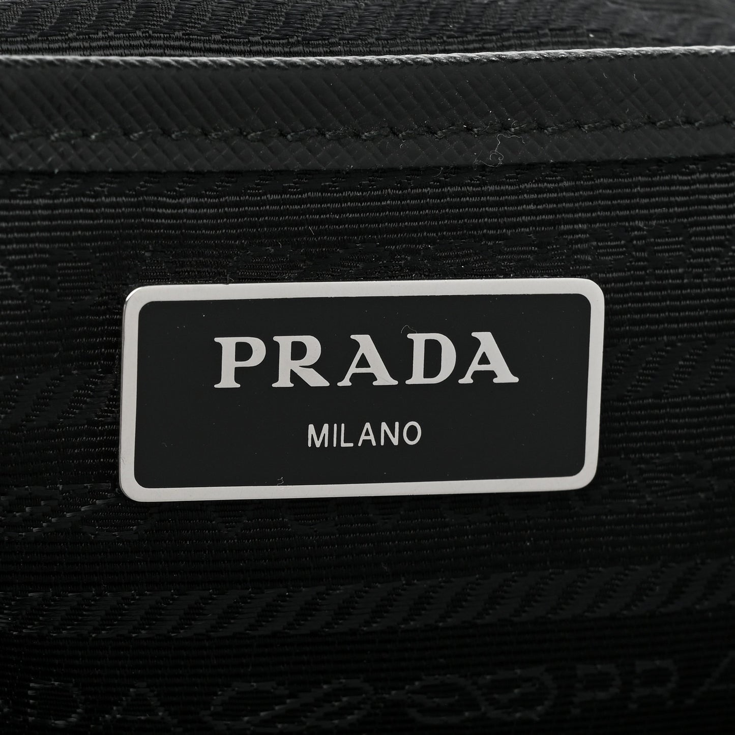 Tessuto Nylon Saffiano Medium Backpack Black