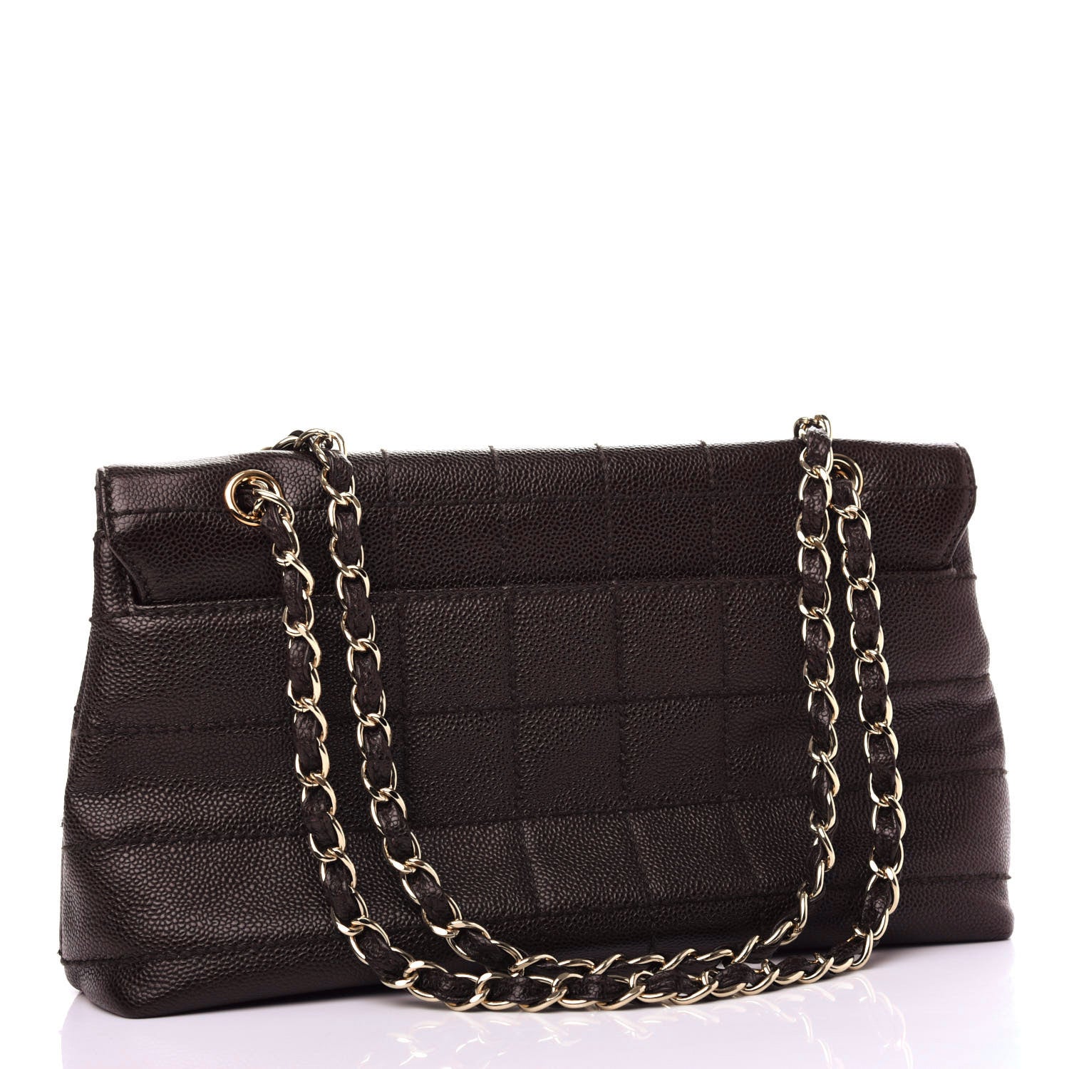 Chanel Caviar Square Stitched Medium Flap Brown 3 of 10
