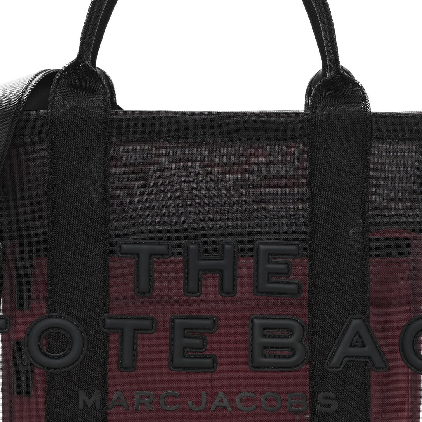 Nylon The Mesh Medium Tote Bag Black Pink