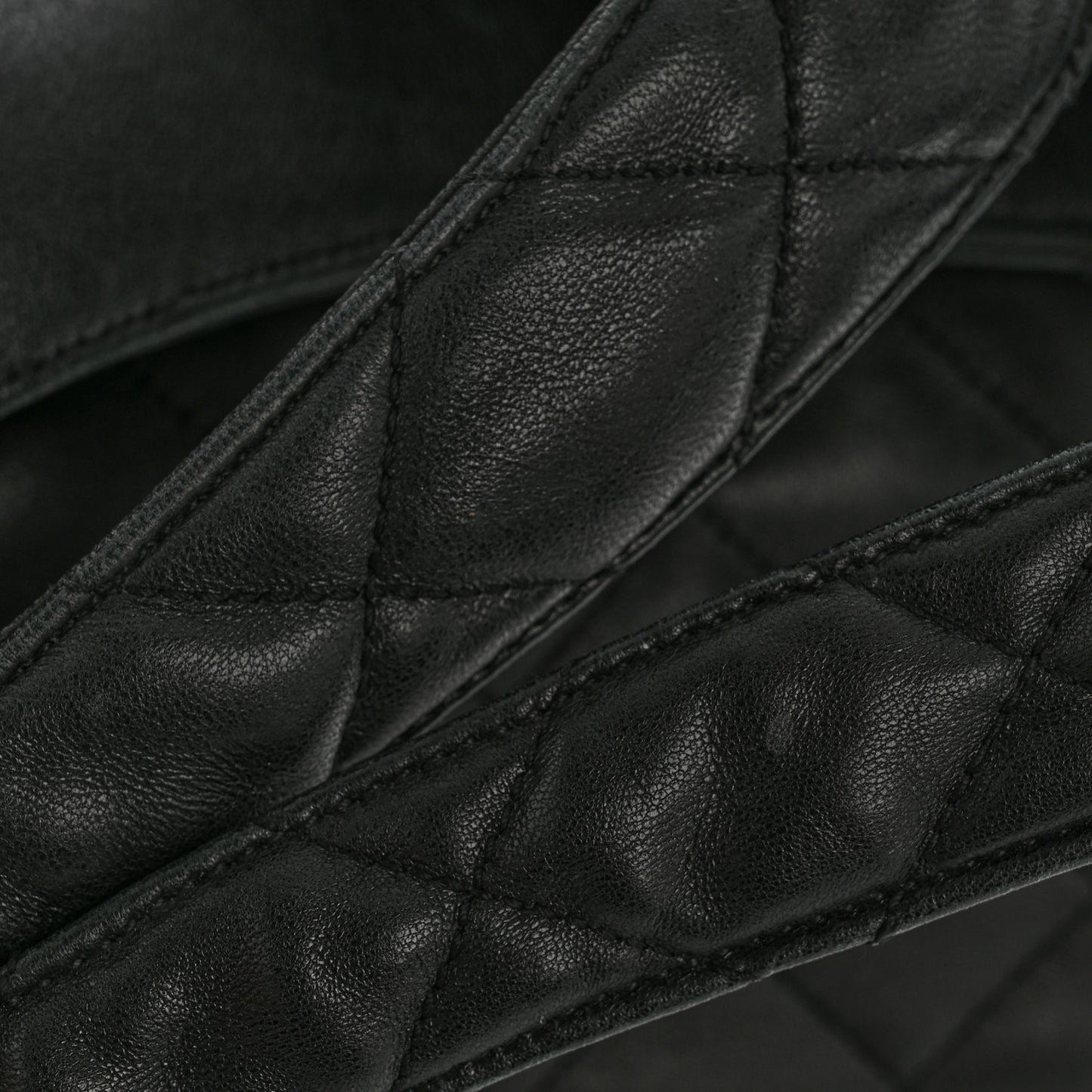 Lambskin Quilted Maxi Icare Shopping Tote Black