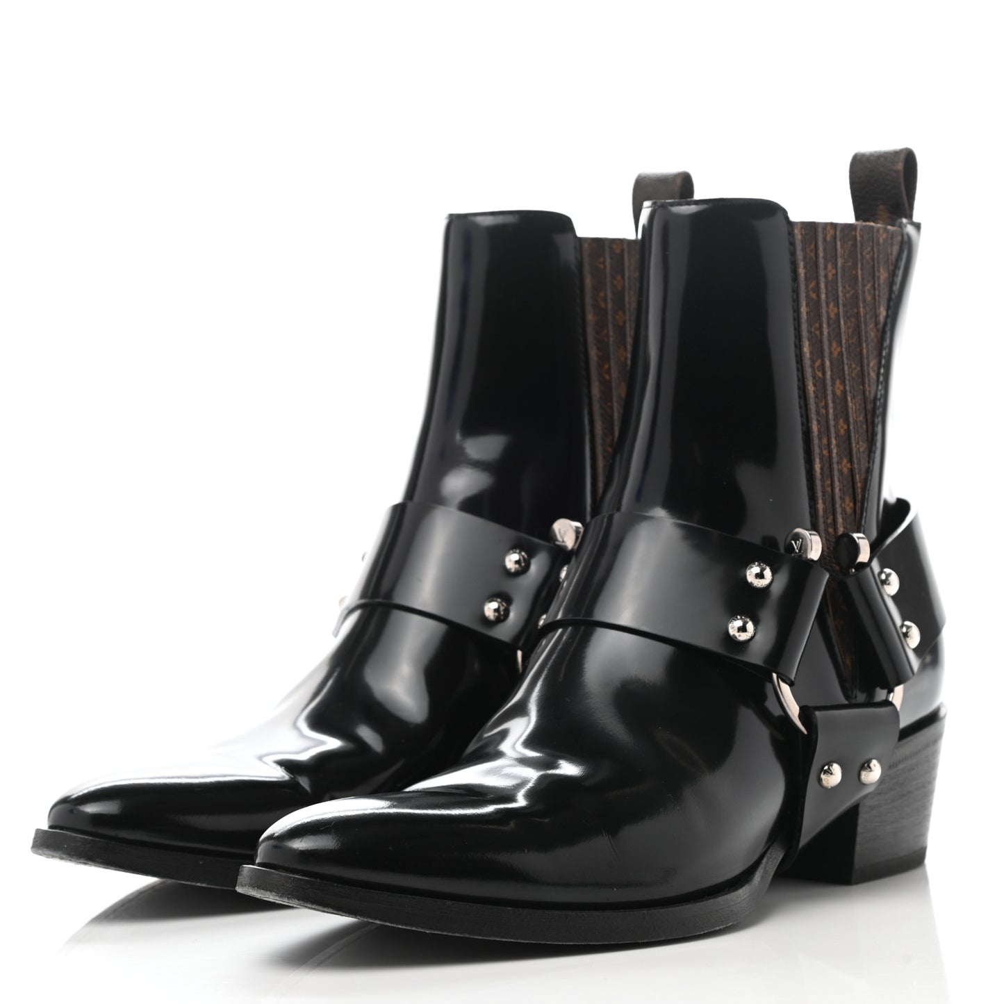 Calfskin Monogram Rhapsody Ankle Boots 37 Black