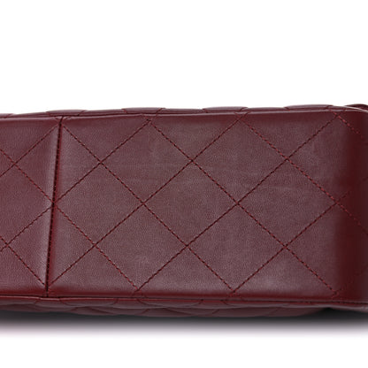 Chanel Lambskin Quilted Jumbo Double Flap Burgundy 16 of 19