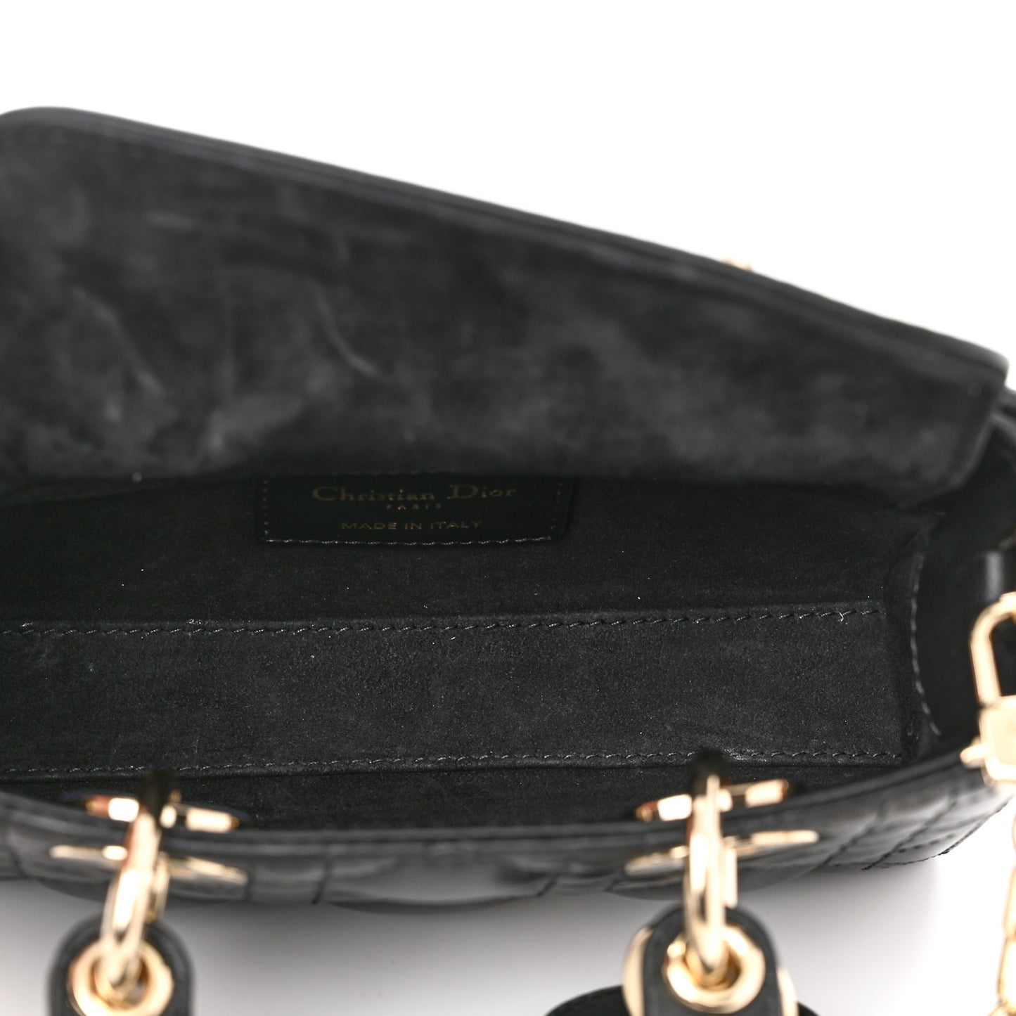 Lambskin Cannage Micro Lady D-Joy Black