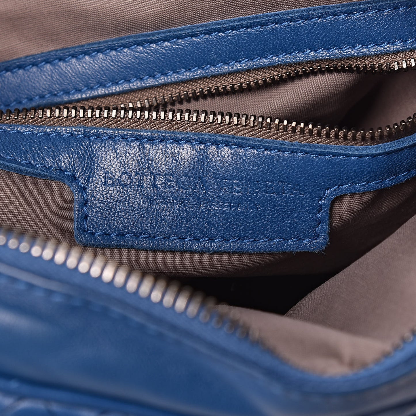 Nappa Intrecciato Messenger Bag Blue