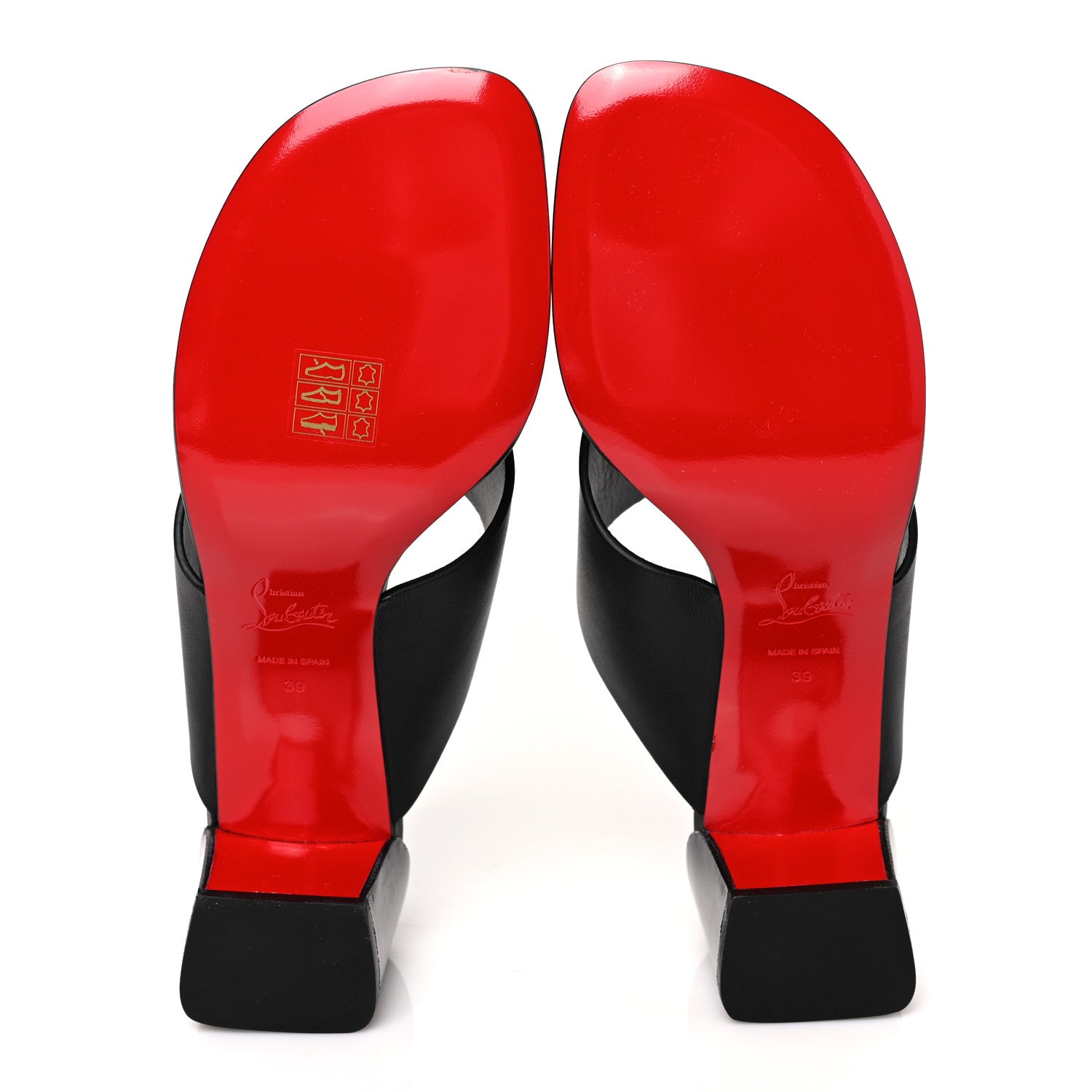 Christian Louboutin Calfskin CL Tongamule 55 Mule 39 Black 5 of 7