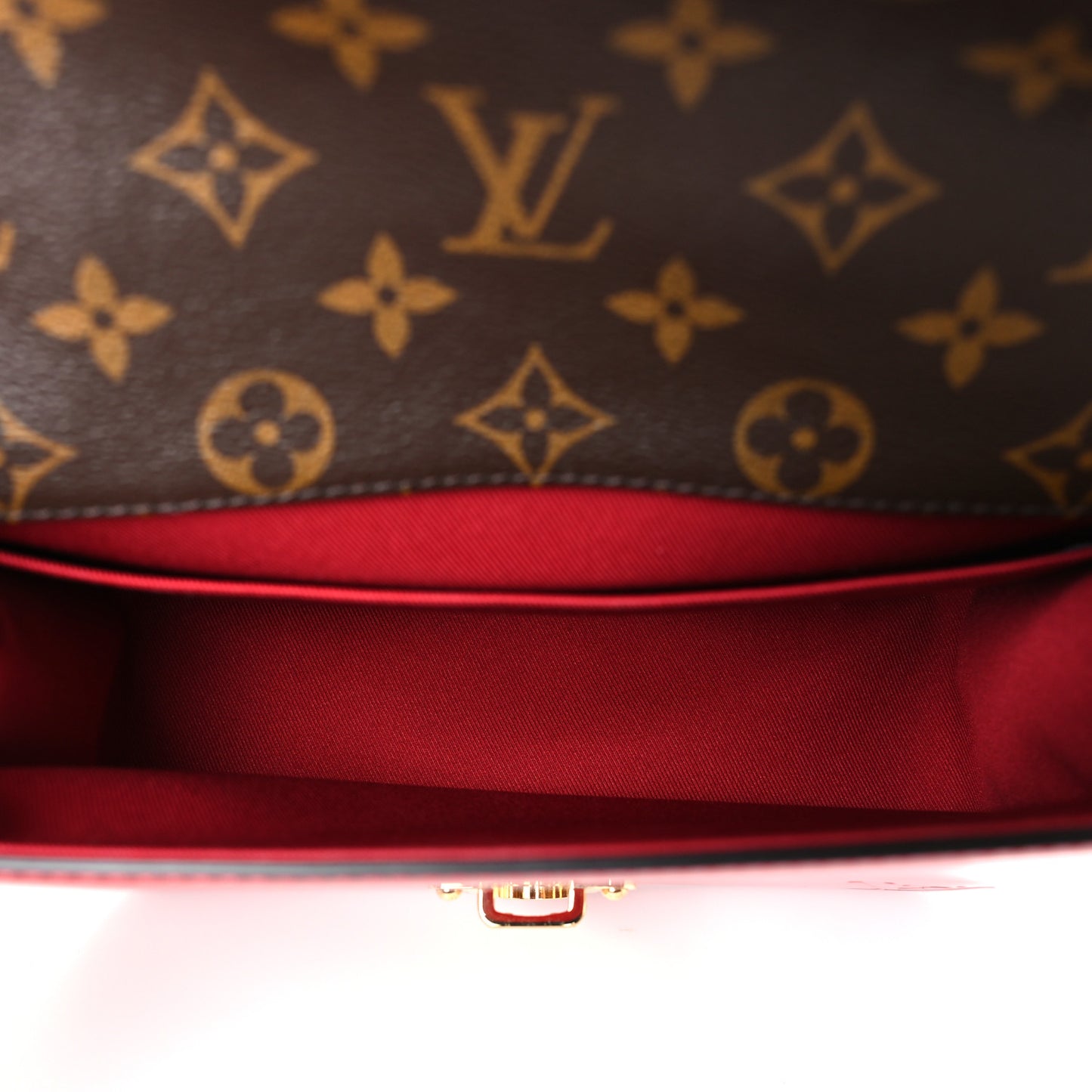 Patent Calfskin Monogram Cherrywood BB Scarlet