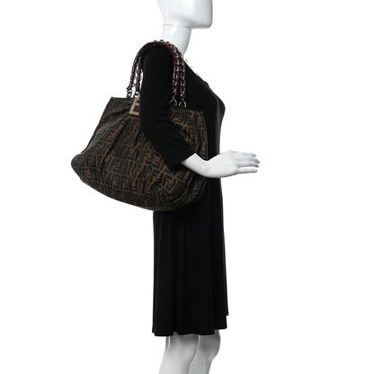 Fendi Zucca Patent Mia Tote Tobacco Burgundy 2 of 12