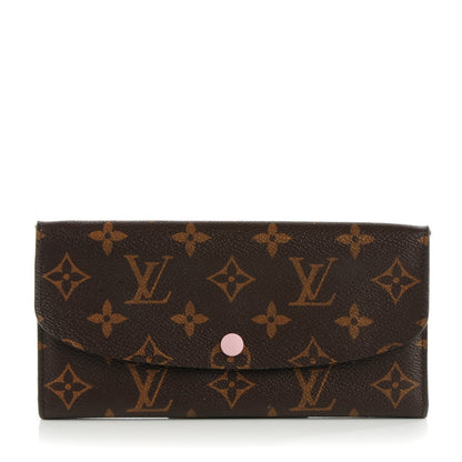 Louis Vuitton Monogram Emilie Wallet Rose Ballerine 1 of 7