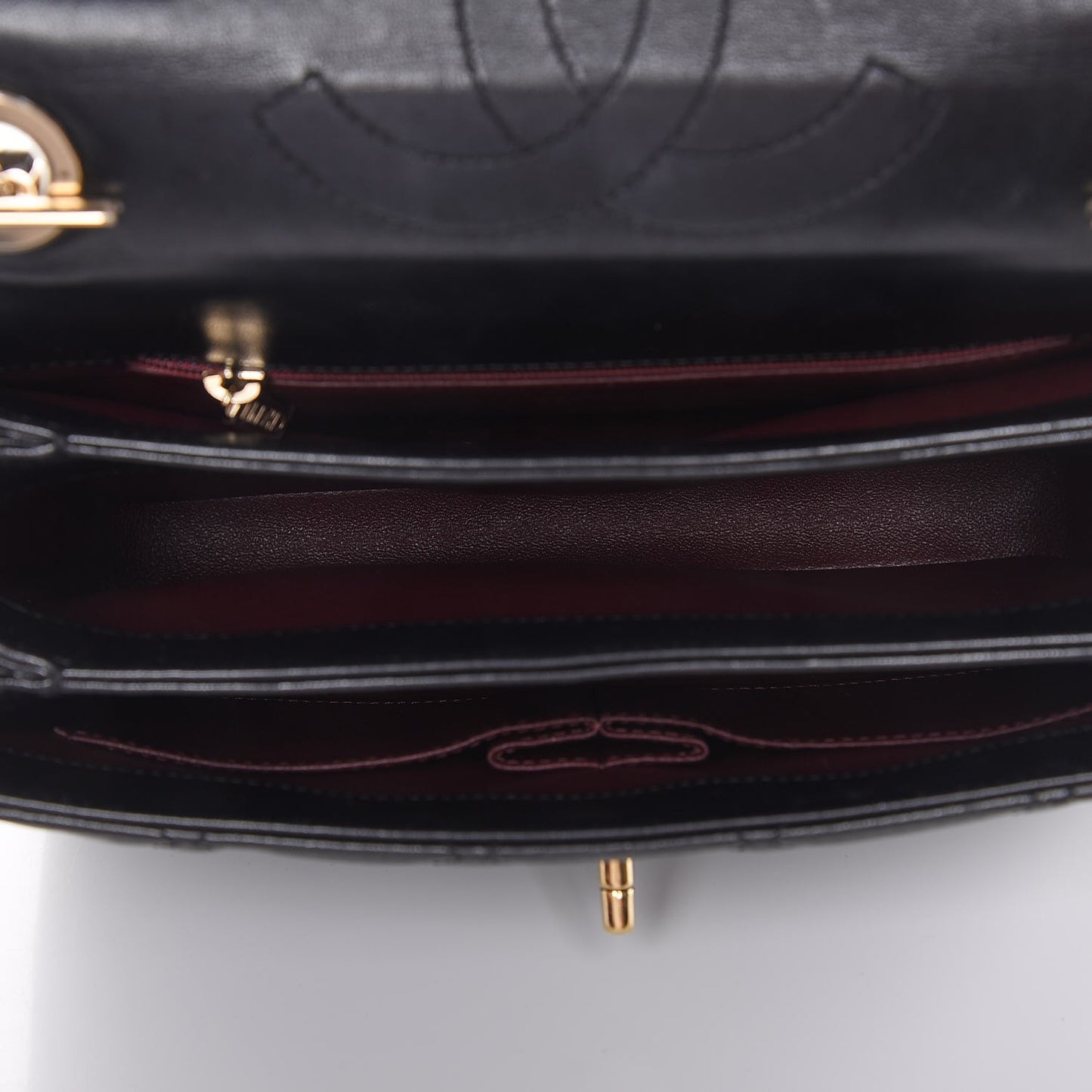 Lambskin Quilted Small Trendy CC Dual Handle Flap Bag Black