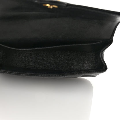 Chanel Caviar Chocolate Bar Quilted Flap Waist Belt Bag 90 36 Black 4 of 8