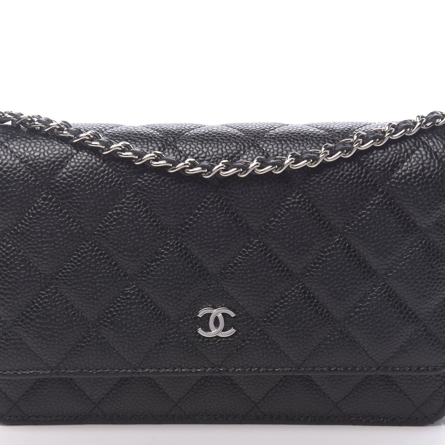 Chanel Caviar Quilted Wallet On Chain WOC Black 11 of 12