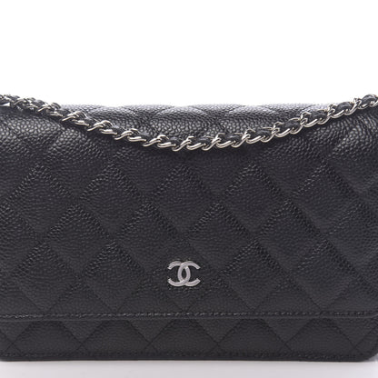 Chanel Caviar Quilted Wallet On Chain WOC Black 11 of 12